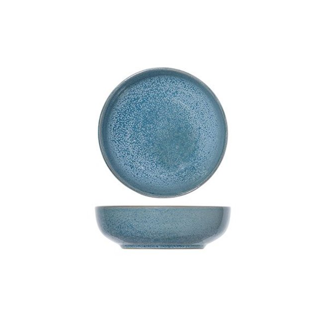 C&T Sparkling - Dish - Blue - D11.5xh3.8cm - Ceramic - (set of 6)