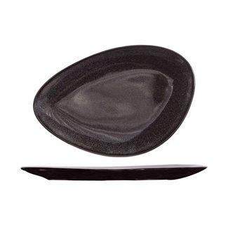 Cosy & Trendy For Professionals Black-Granite - Dinner plate - 21x14cm - Porcelain - (Set of 6).