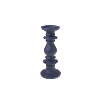 Cosy @ Home Candleholder Dark Blue Pottery 11x27cm