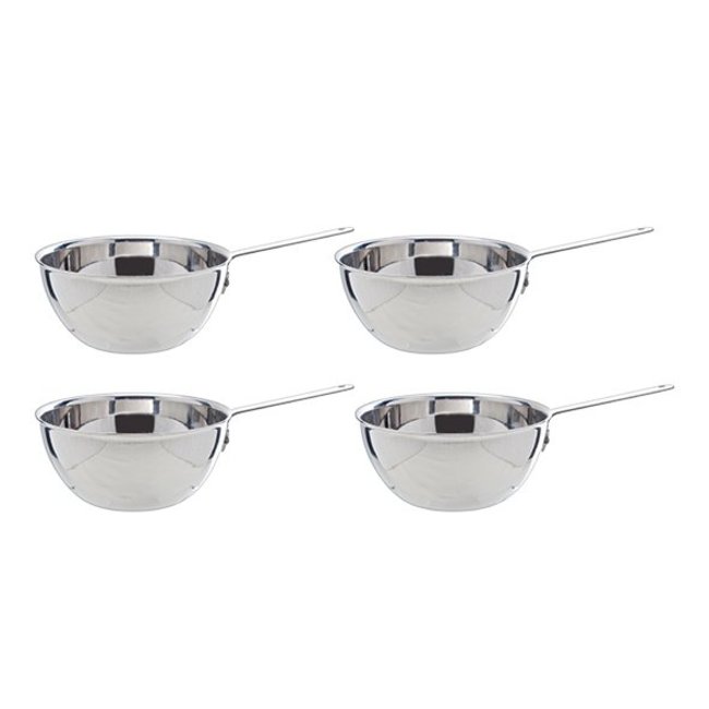 C&T Mini Pan - Silver - D11.5cm - Inox - (set of 4)