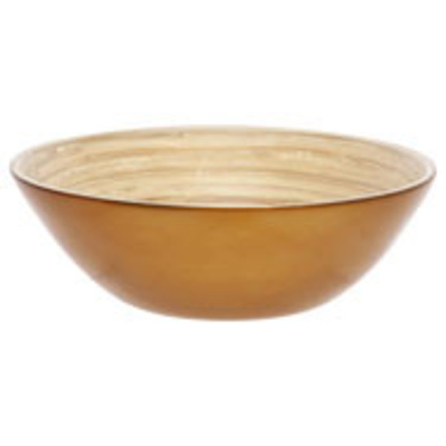 Cosy @ Home Bowl Gold 20x20xh7cm Round Bamboo