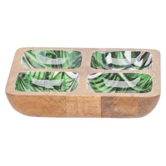 Cosy @ Home Apero Dish Jungle Green 20,5x20,5xh4cm Square Wood