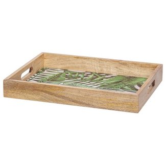 Cosy @ Home Plateau Jungle Vert 40x30xh6cm Rectangle Bois