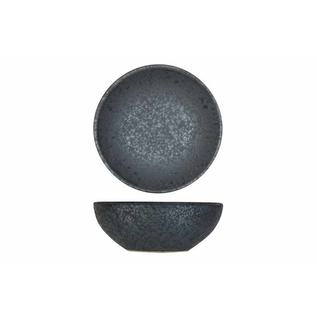 C&T Mikura - Schaaltje - Zwart - D7xh2,7cm - Porselein - (set van 6)