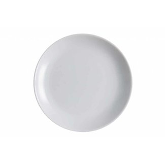 Luminarc Diwali - Assiettes plates - Gris - 25cm - Opale - (lot de 12)