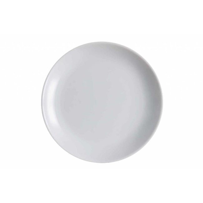 Luminarc Diwali - Assiettes plates - Gris - 25cm - Opale - (lot de 12)