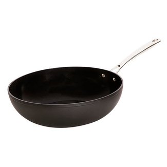 C&T Poêle Saine - Wok - Noir - D30cm - Tous Feux - Aluminium.