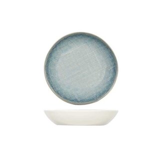 C&T Jacinto-Blue - Dish - D12xh2.5cm - Porcelain - (set of 6)