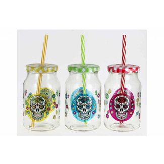 Cerve Cerve Mexican Skull - Cup With Straw - 45cl - (Set of 12)
