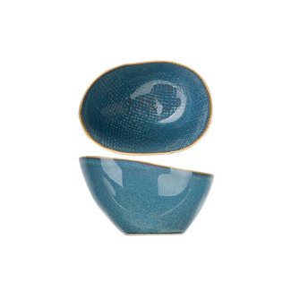 C&T Aicha Blue - Bols - 10x7xh4.5-5.7cm - Céramique - (lot de 6)