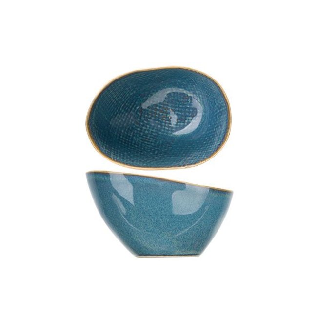 C&T Aicha Blue - Bowls - 10x7xh4.5-5.7cm - Ceramic - (set of 6)