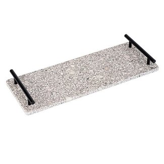 C&T Medical Stone - Tray - Black - 40x15cm - Stone - (set of 2).