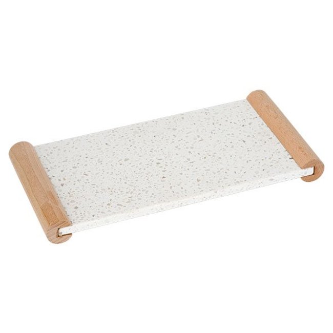 C&T Terrazzo - Tray - White - 31.5x15cm - Stone - (set of 2)