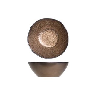 C&T Copernico - Dish - Copper - D15xh5,6cm - Ceramic - (set of 6).