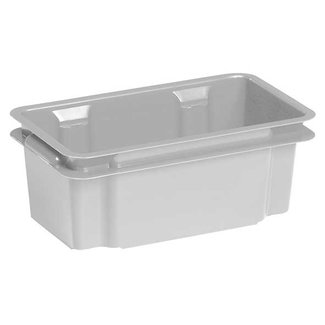 Keter Crownest - Boîte de rangement - 7 litres - Gris - 36x21x35,5cm - (lot de 8)