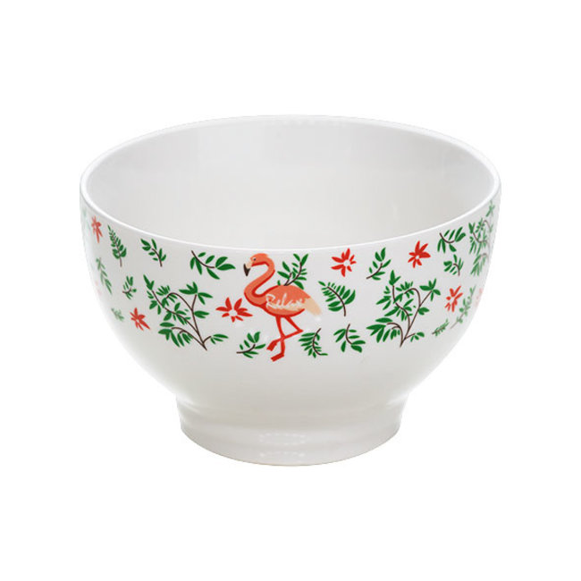 C&T Flamingo - Bowl - 0.56L - D13xh8.2cm - Porcelain - (set of 6)