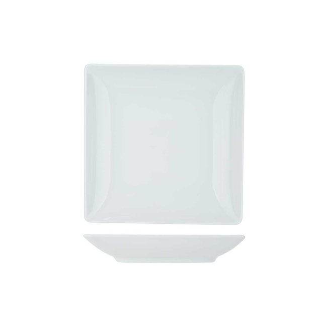 C&T Azia-White - Assiettes creuses - 20x20cm - Porcelaine - (lot de 6)