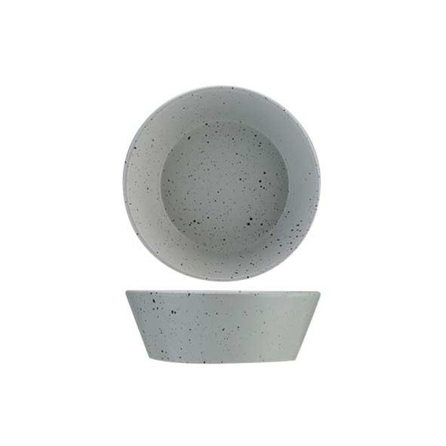 C&T Punto-Gray - Deep Plate - D15,5xh5.5cm - Ceramic - (set of 6)