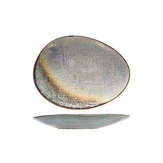 C&T Thirza-Grey - Bread plate - 15x11cm - Ceramic - (set of 6)