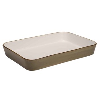 C&T Brisbane - Cocotte - Taupe - 35,5x24,5xh5cm - Porcelaine.