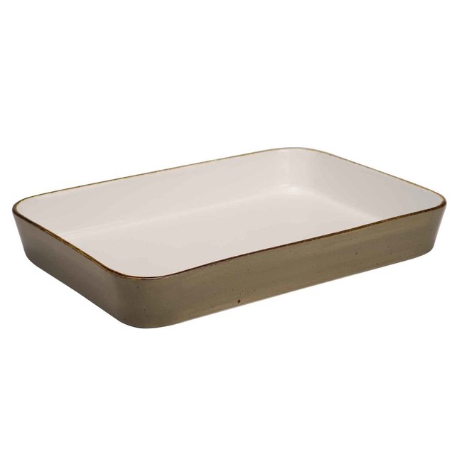 C&T Brisbane - Cocotte - Taupe - 35,5x24,5xh5cm - Porcelaine