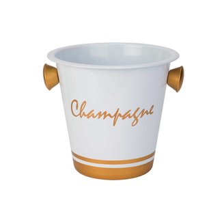 C&T Seau à champagne - Blanc - D20xh19cm - Inox.