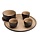 C&T Laguna - Aperoset - Beige - Plate 31x26cm -1x Bowl D11xH6cm - 3x Bowl D7xH6cm - Ceramic - 5-piece