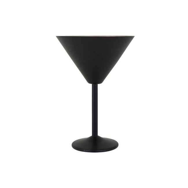 C&T Schwarz - Martini Glas - Schwarz - Inside Inox - 35cl - D12,5xh18cm - Metall - (6er Set)