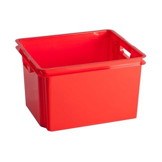 Keter Crownest - Boîte de rangement - 30 Litres - Rouge - 42,6x36,1x26cm - (lot de 6)