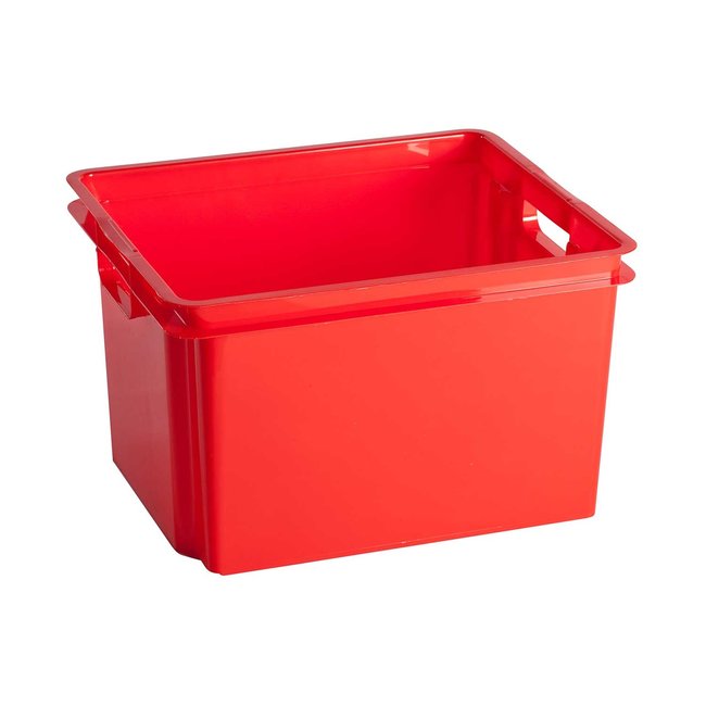 Keter Crownest - Opbergbox - 30 Liter - Rood - 42.6x36.1x26cm - (set van 6)