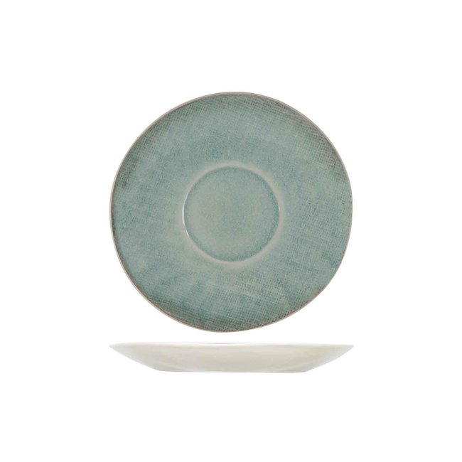 C&T Jacinto-Green - Soucoupe à café - D14,5cm - Porcelaine - (Lot de 6)