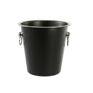 C&T Champagne Bucket - Black - D21xh21cm - Stainless Steel.