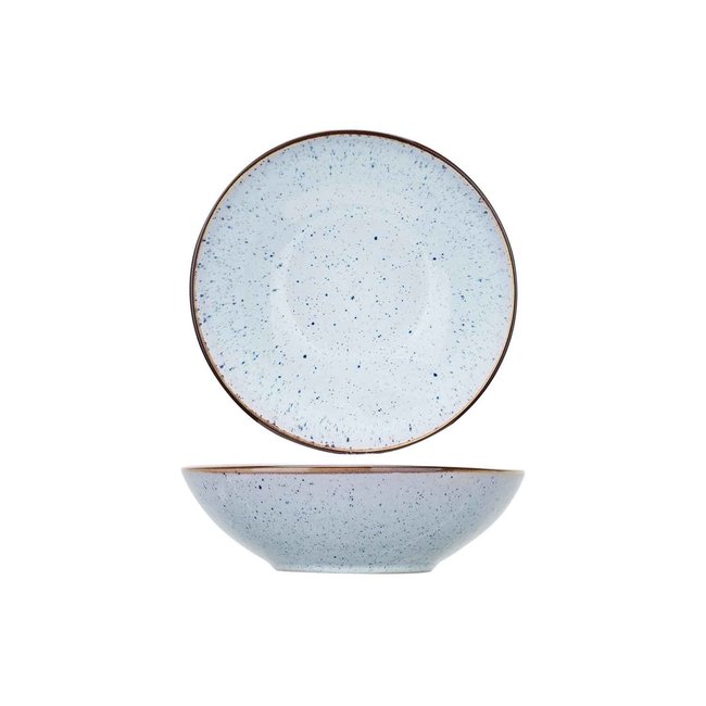 C&T Tessa-Blue - Tiefe Platte - T18xh5,5 cm - Keramik - (6er-Set)