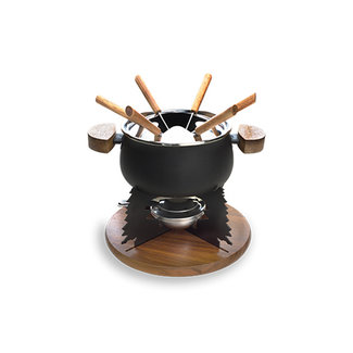 C&T Fondue set - Black - 2l - 6 Pers - Metal.