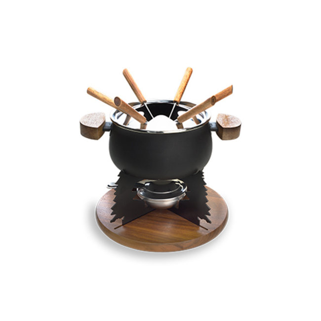 C&T Fondue set - Black - 2l - 6 Pers - Metal