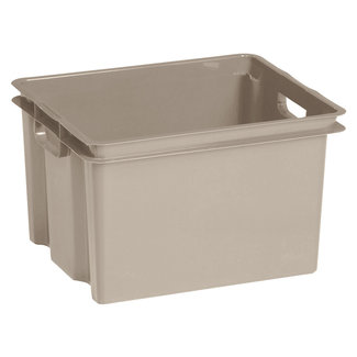 Keter Crownest - Storage box - 30 Liter - Taupe - 42.6x36.1x26cm - (Set of 6)