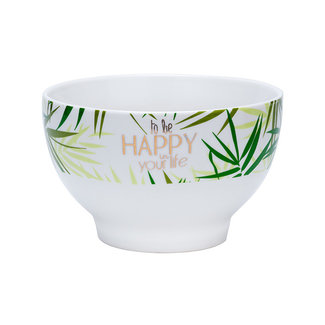 C&T To Be Happy - Breakfast bowl - White - 0.56l - D13xh8.2cm - Porcelain - (set of 6).