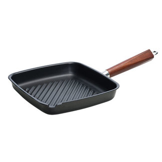 C&T Authentic Cook - Grill pan - Black - 28x26cm - Carbon steel.