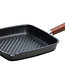 C&T Authentic Cook - Poêle Grill - Noir - 28x26cm - Acier Carbone