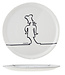 C&T Pizzateller Funnyline Weiß mit schwarzer Zeichnung - 31cm - (6er Set)