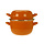 Cosy & Trendy For Professionals Mussel pot - Orange - D18cm - 1.2kg - 2.8l - Stainless steel - (Set of 6)