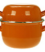 Cosy & Trendy For Professionals Marmite à moules - Orange - D18cm - 1,2kg - 2,8l - Inox - (Lot de 6)