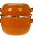 Cosy & Trendy For Professionals Mosselpot - Oranje - D18cm - 1,2kg - 2,8l - Inox - (Set van 6)