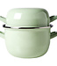 Cosy & Trendy For Professionals Mussel pot - Green - 1.2kg - 2.8l - 18cm - Stainless steel - (Set of 6)