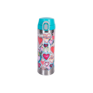 Thermos Decor Hearts Drinking Bottle 480mlinsulated Stainless Steel