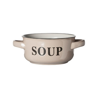 C&T Soup bowl - Beige - D13.5xh6.5cm - 47cl - Ceramic - (set of 6).