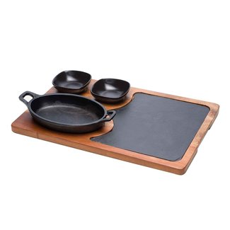 C&T Grill pan Set4 pcs 38.5x25xh1.5cm