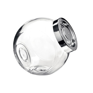 Bormioli Pandora - Candy jar with silver Lid - Glas