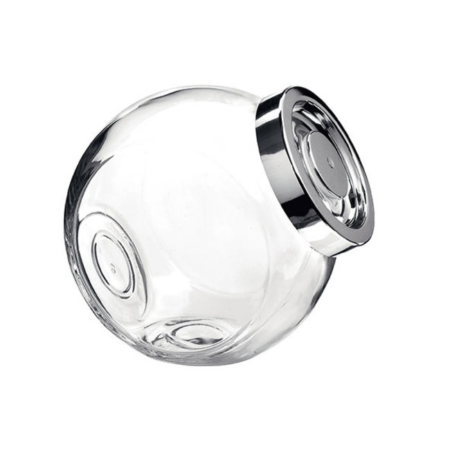 Bormioli Pandora - Candy jar with silver Lid - Glas