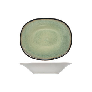 C&T Fez-Green - Deep Plates - 21.5x17.5x4.5cm - Ceramic - (set of 6)